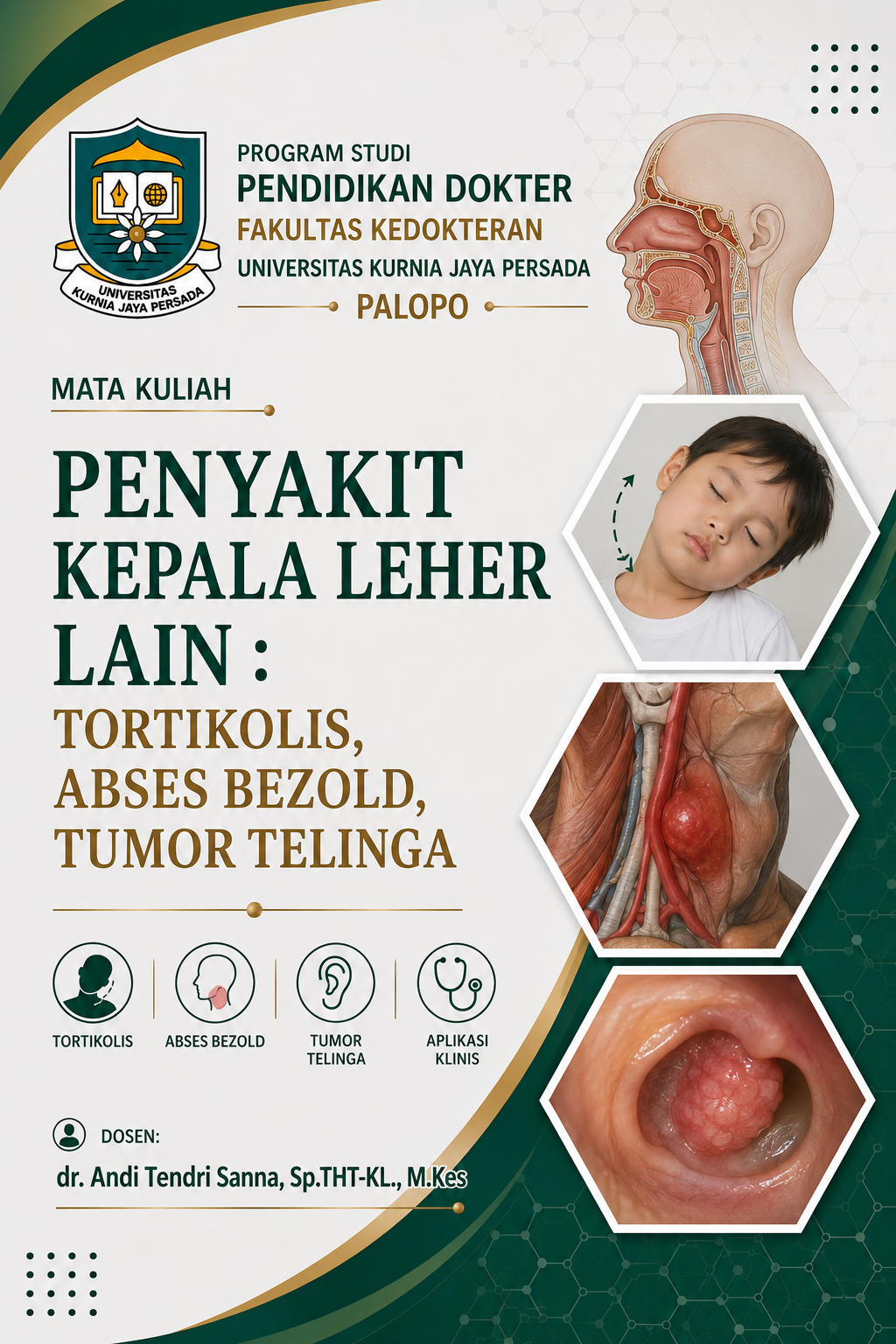 Peny. Kepala Leher Lain : Tortikolis, Abses Bezold, tumor telinga